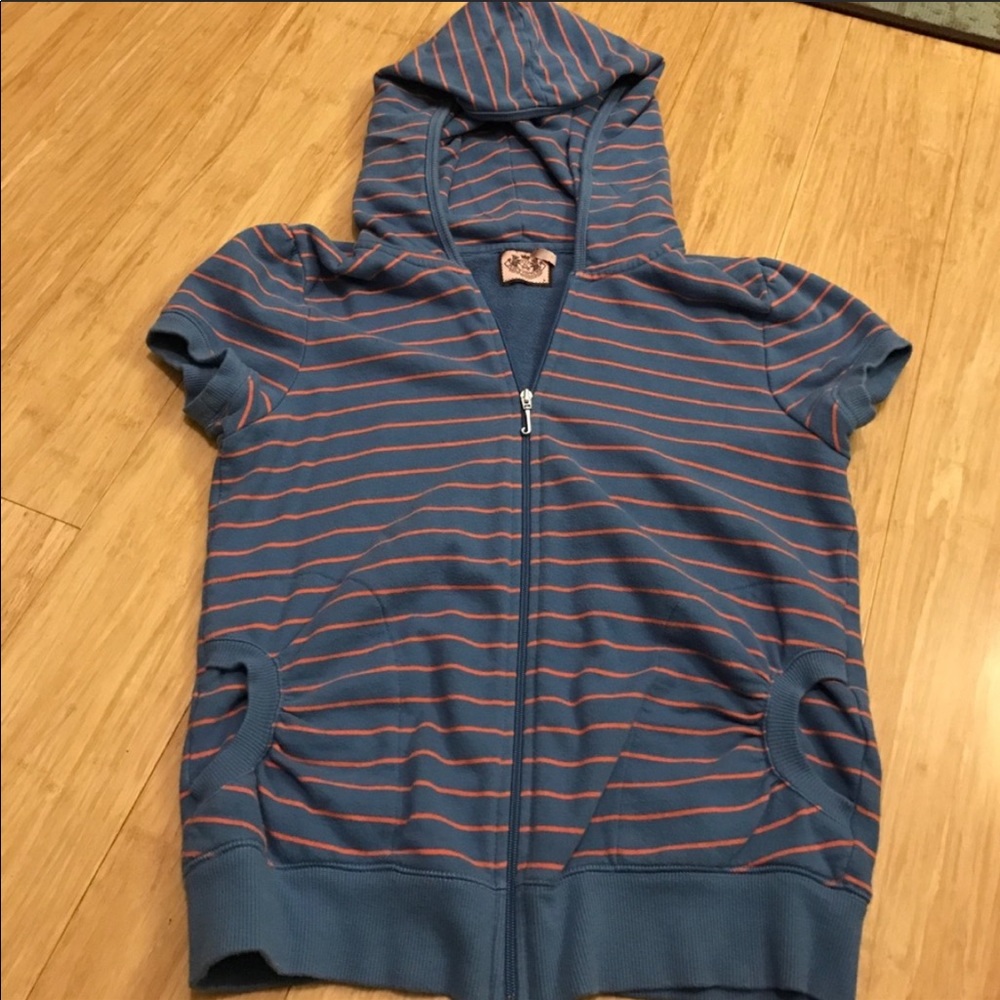 Juicy couture short sleeve zip up hoodie